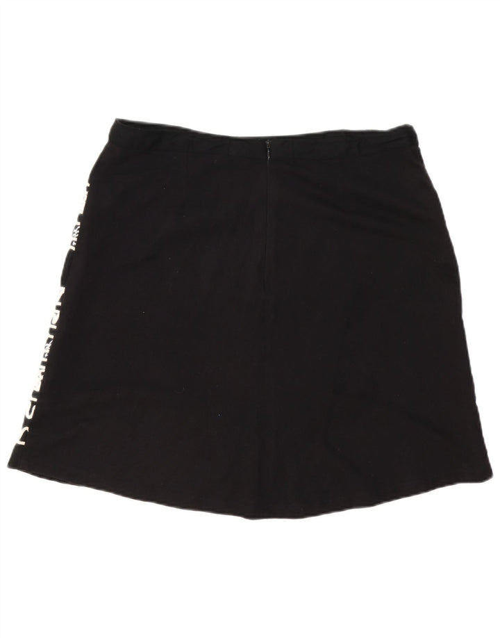 Saia feminina Desigual linha A W34 grande preto paisley