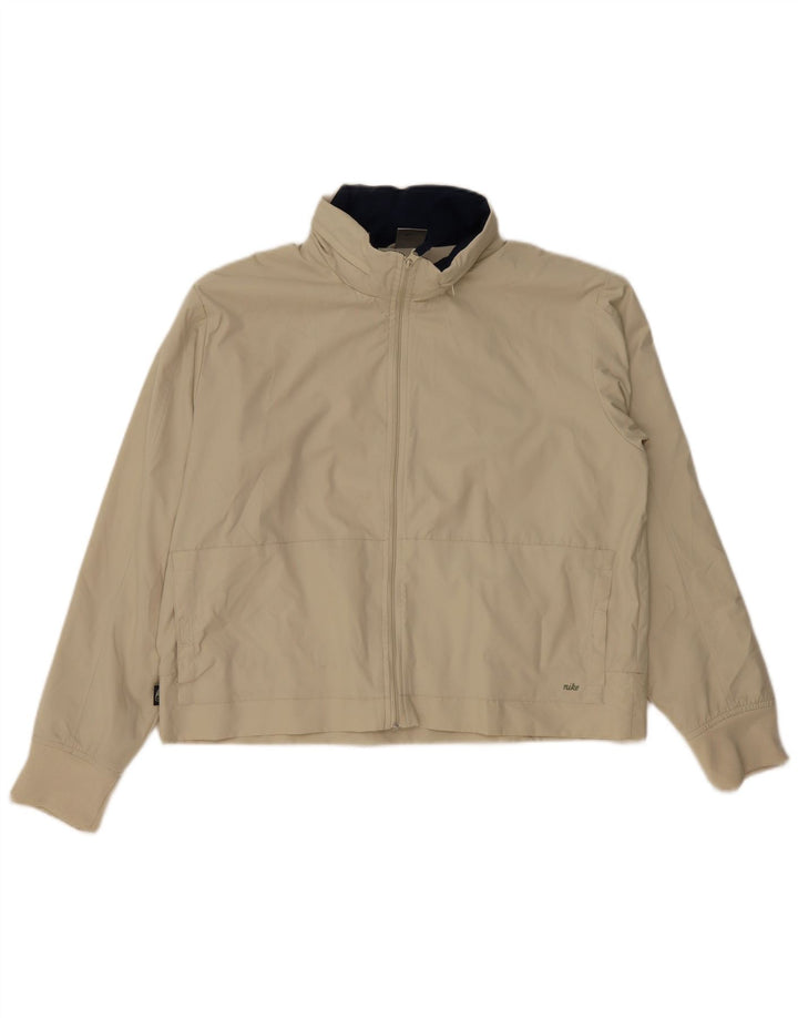 Jaqueta feminina Nike com capuz e moletom US 16/18 XL bege poliéster