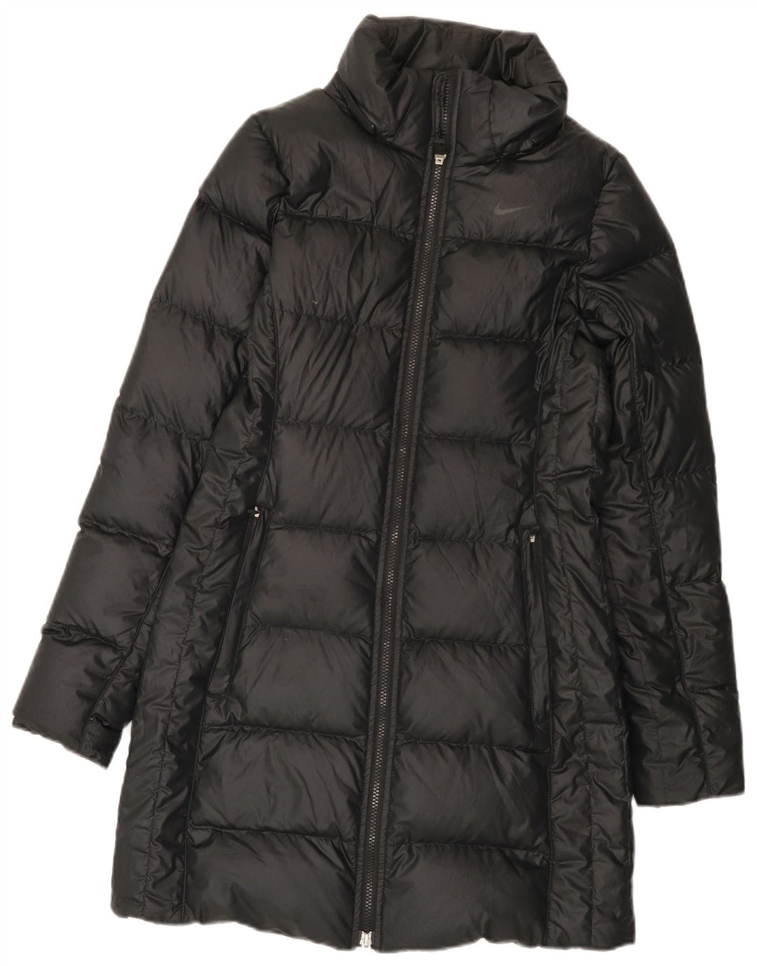 Casaco acolchoado Nike feminino UK 6 XS preto poliéster