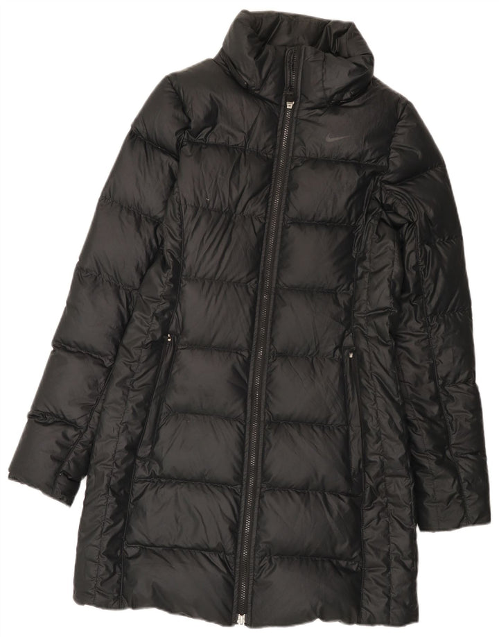 Casaco acolchoado Nike feminino UK 6 XS preto poliéster
