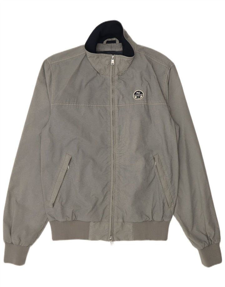 Jaqueta bomber masculina North Sails UK 38 nylon cinza médio