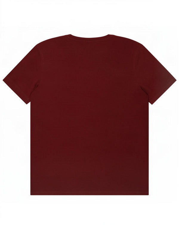 Jack & Jones Camiseta gráfica masculina Top médio algodão Borgonha