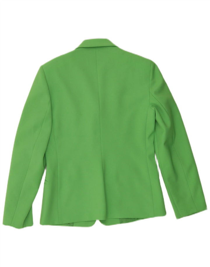 Jaqueta Blazer Feminina Benetton com 3 Botões IT 42 Poliéster Verde Médio