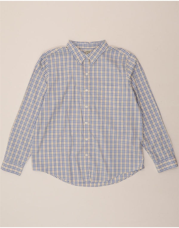 Camisa masculina L.L.BEAN XL algodão xadrez azul