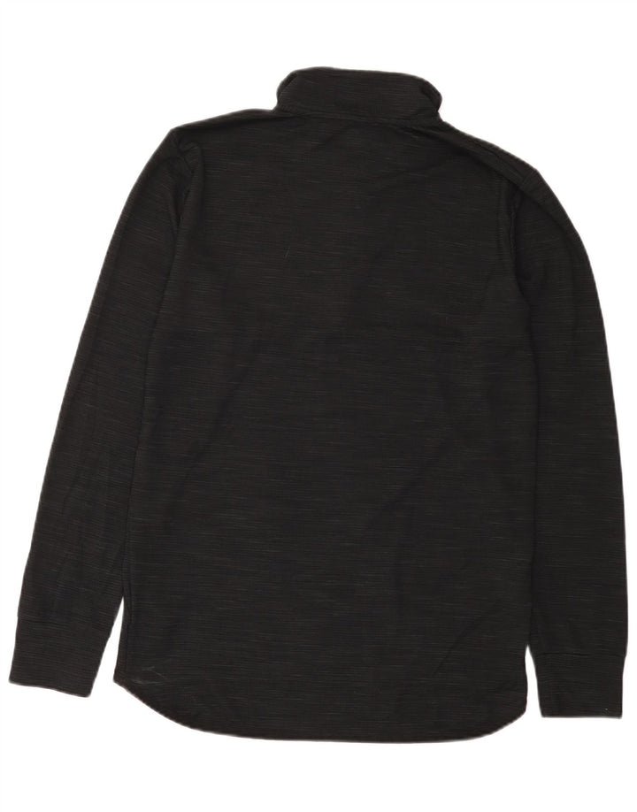 Pulôver masculino New Balance com zíper e gola alta em poliéster preto médio