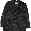 Jaqueta blazer feminina NORMA Longline com 3 botões Reino Unido 10 pequena preta floral