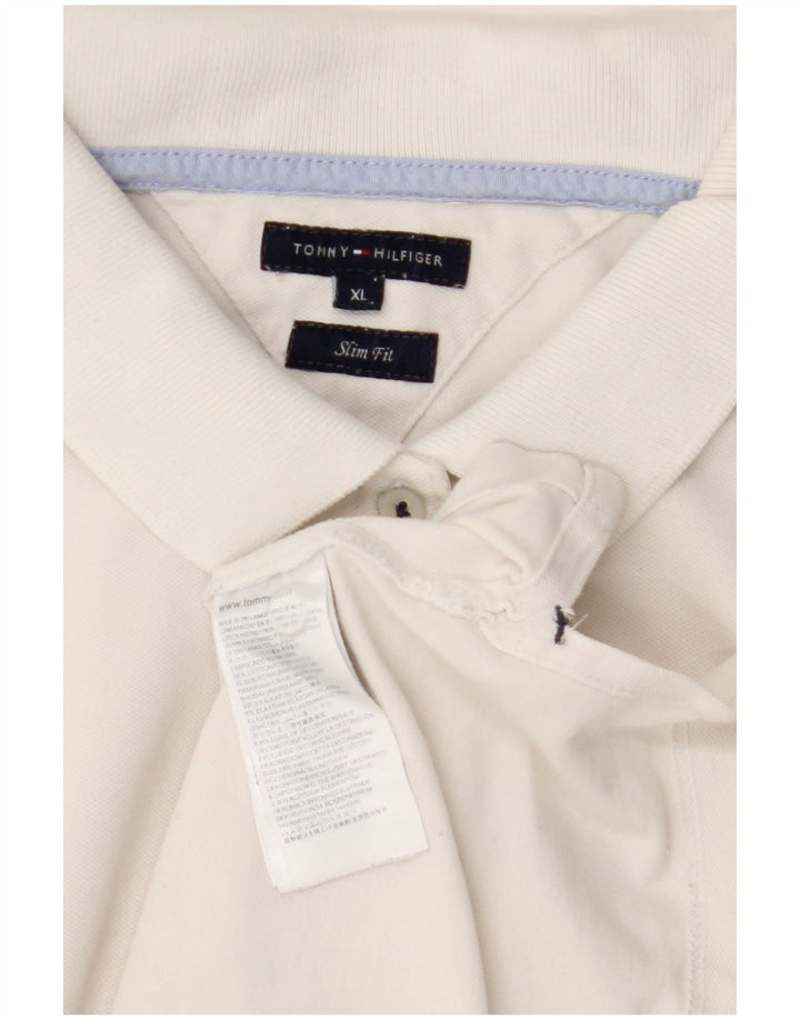 Camisa polo feminina TOMMY HILFIGER UK 18 XL algodão branco