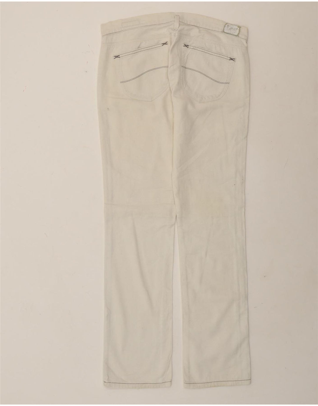 Lee Womens Lynn Slim Jeans W29 L33 Algodão Branco
