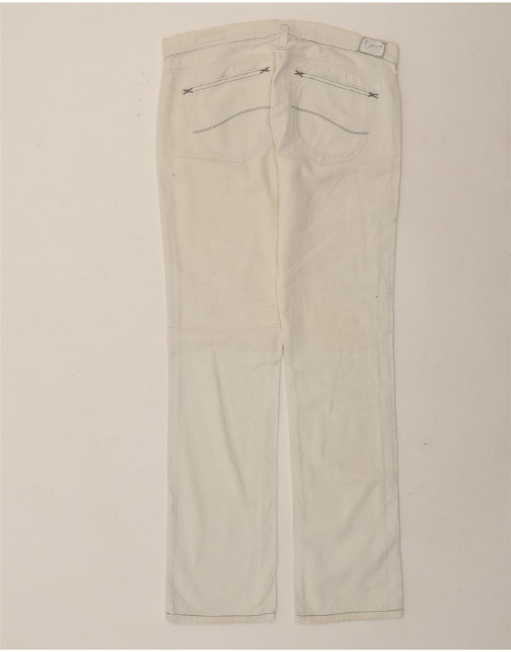 Lee Womens Lynn Slim Jeans W29 L33 Algodão Branco