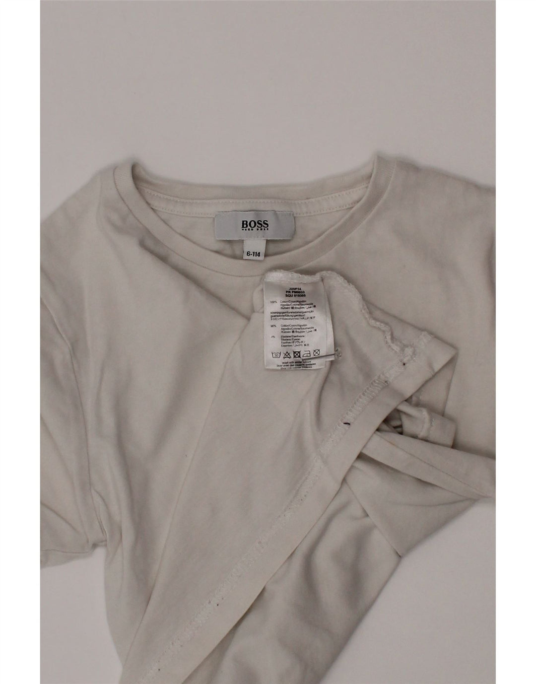 Camiseta Hugo Boss Boys Top 5-6 Anos Algodão Branco