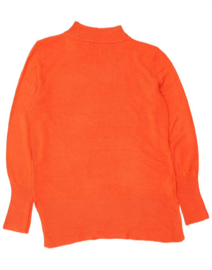 Suéter feminino Marks & Spencer com gola tartaruga Reino Unido 14 médio laranja