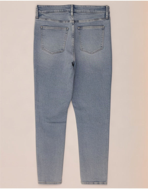 Jeans skinny de cintura alta feminino Gap EUA 14 XL W32 L26 algodão azul