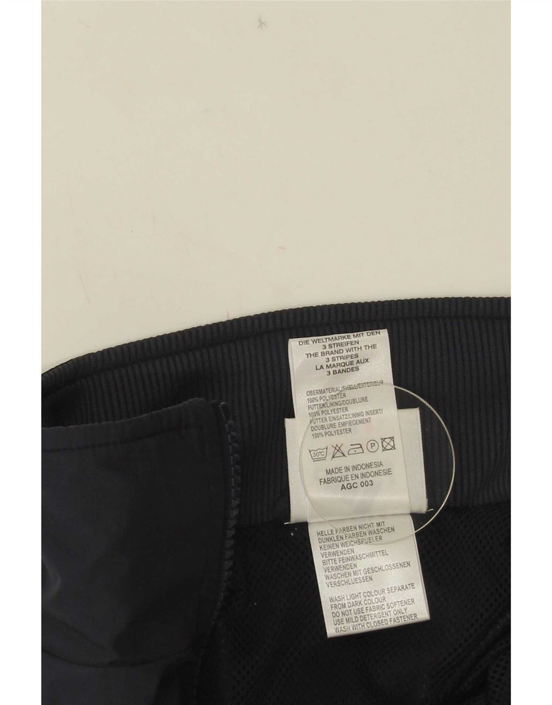 Adidas Mens Tracksuit Top Jacket UK 38/40 Médio Azul Marinho Poliéster