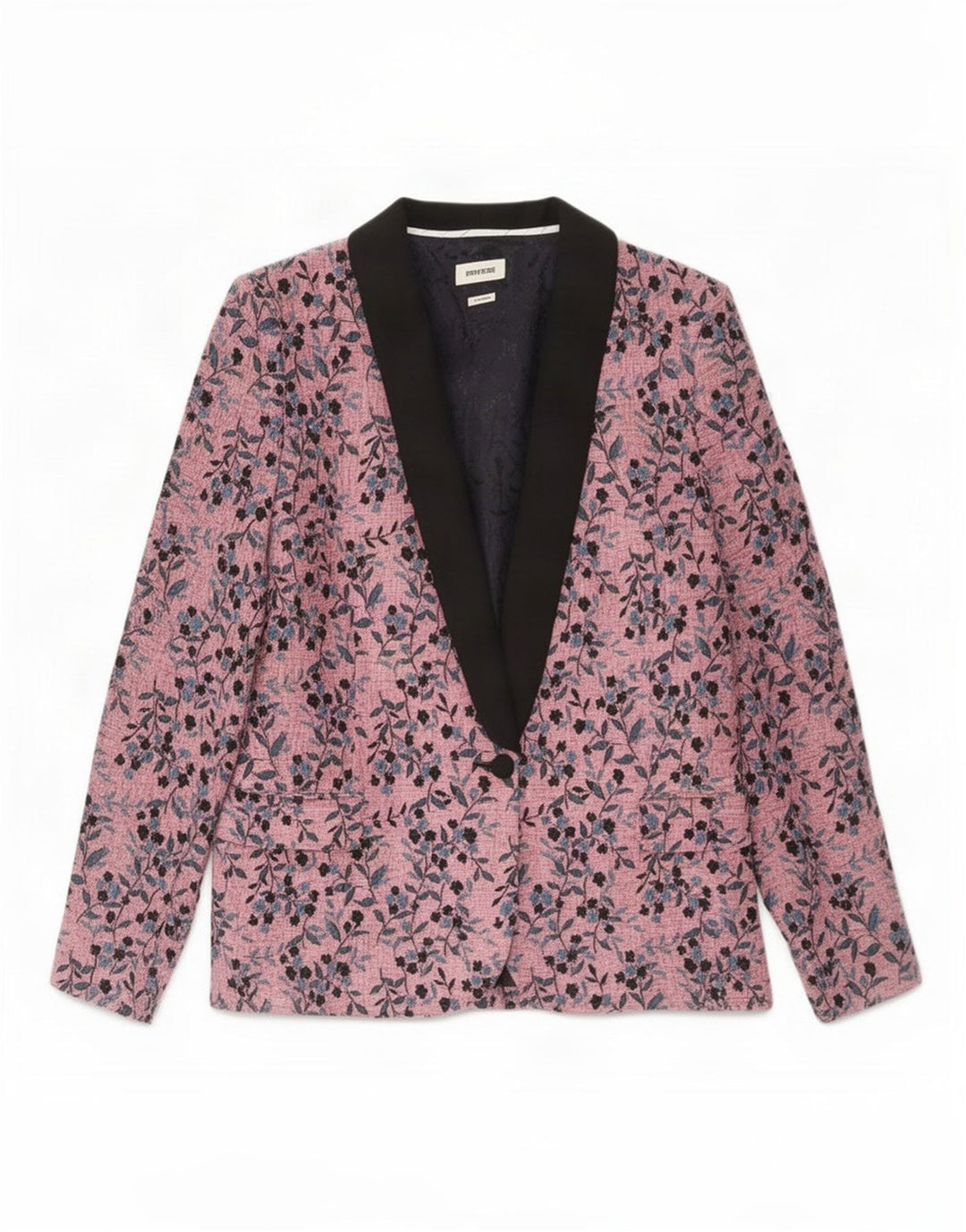 Jaqueta blazer feminina ZADIG & VOLTAIRE UE 40 médio rosa floral designer