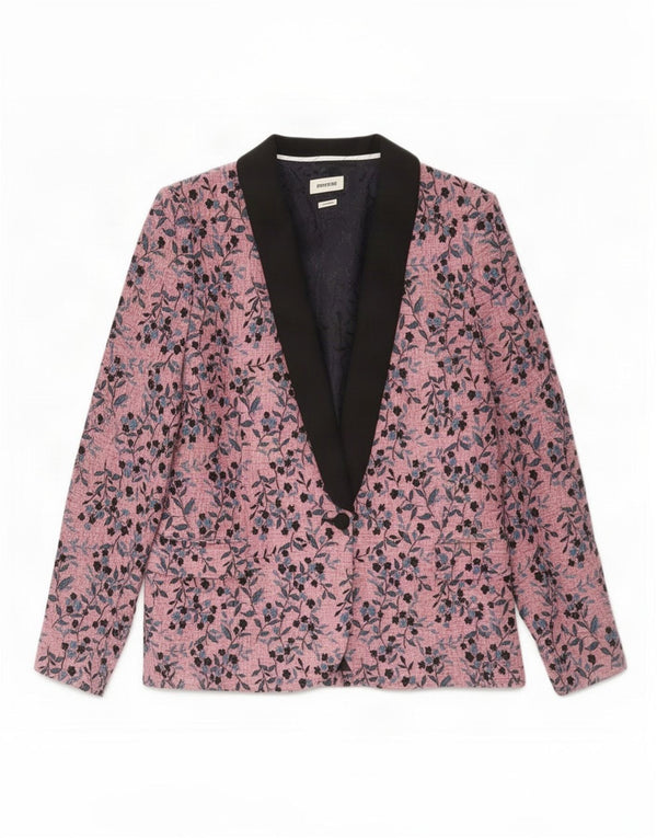 Jaqueta blazer feminina ZADIG & VOLTAIRE UE 40 médio rosa floral designer