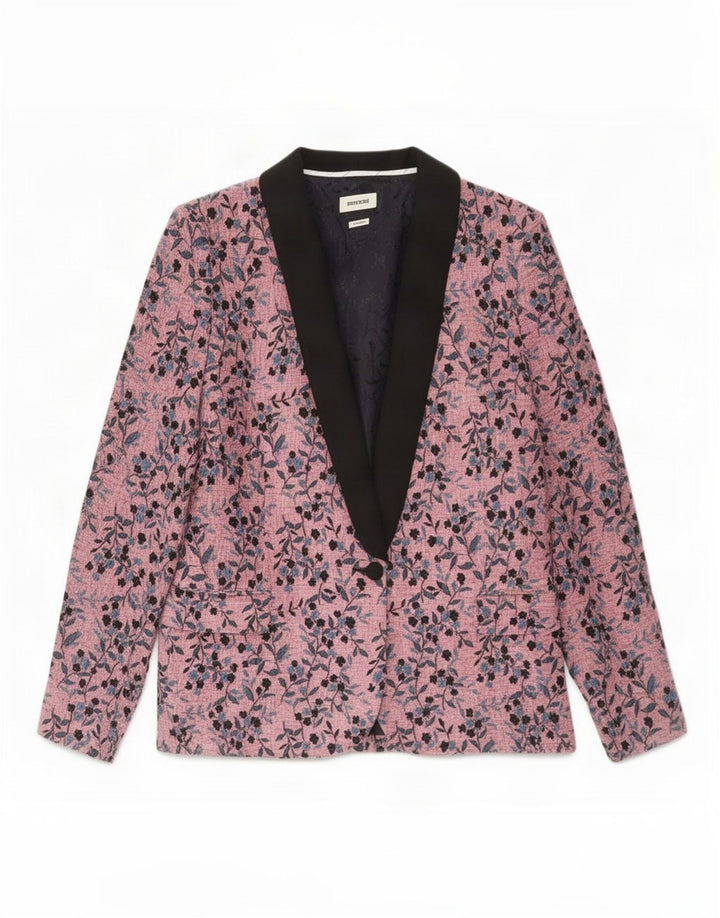 Jaqueta blazer feminina ZADIG & VOLTAIRE UE 40 médio rosa floral designer
