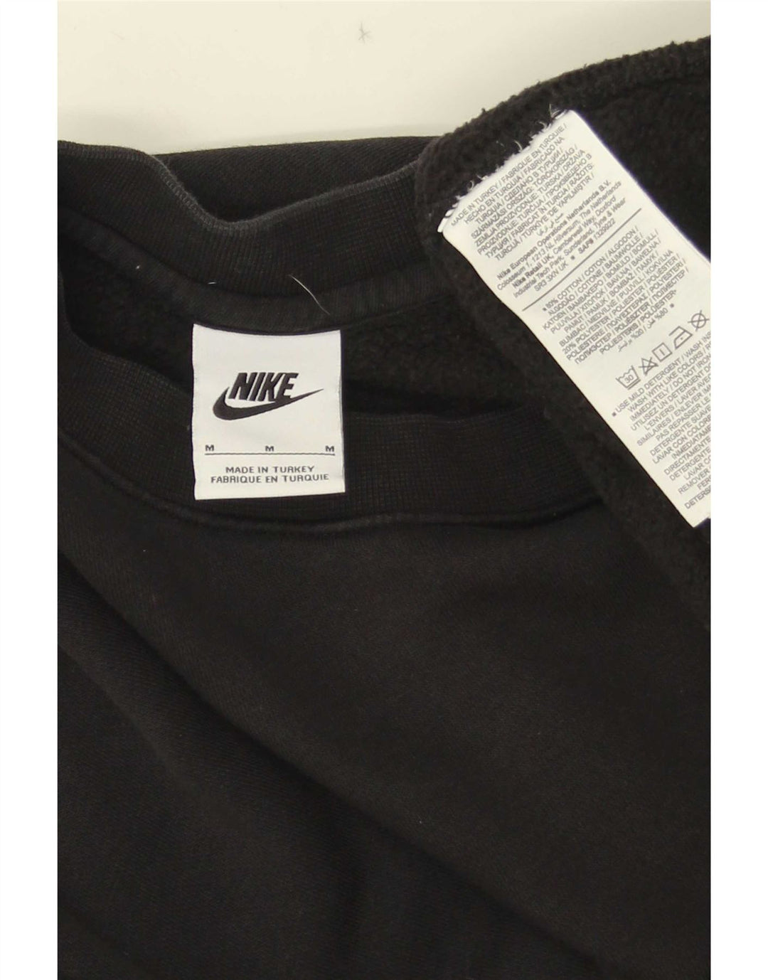 Nike masculino moletom jumper médio algodão preto