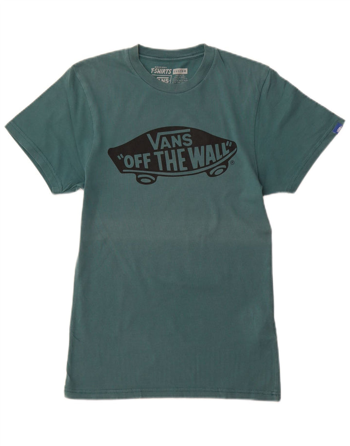 Camiseta masculina VANS Custom Fit Graphic Top XS Verde Algodão