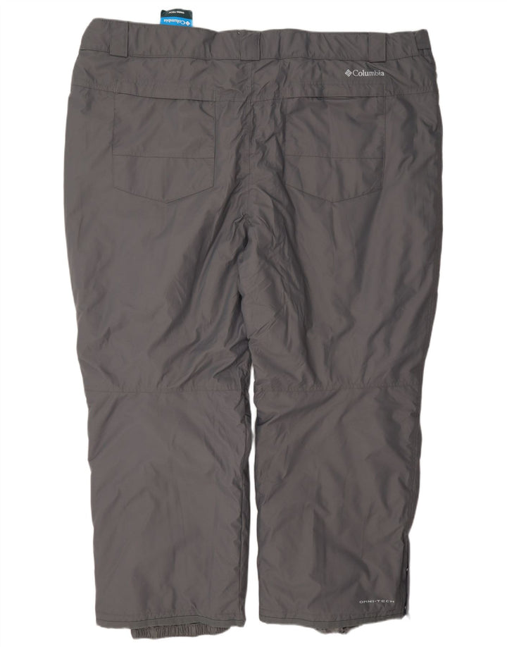 Calças de esqui masculinas Columbia 4XL cinza nylon
