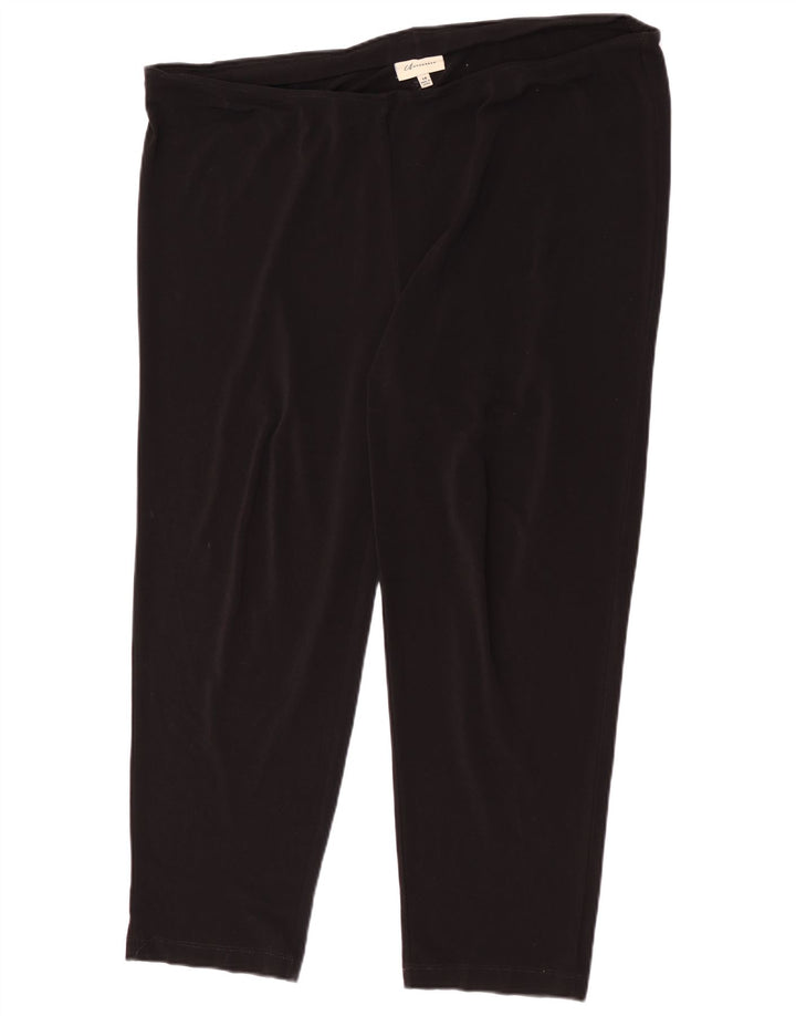 Leggings autograph femininas da Marks & Spencer Reino Unido 14 grande poliéster preto