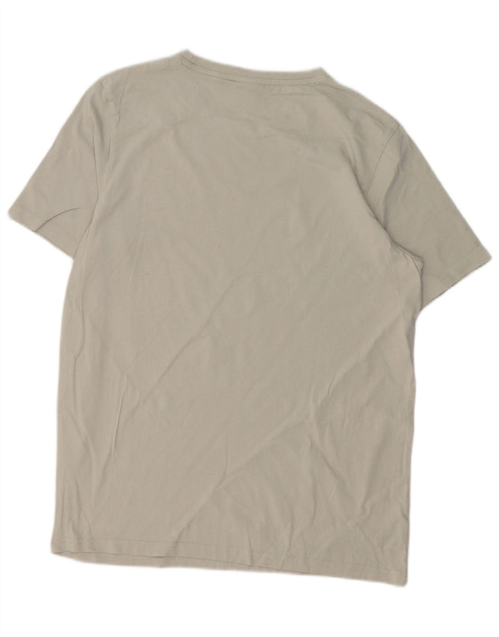 Bear Camiseta masculina gráfica Top algodão cinza médio
