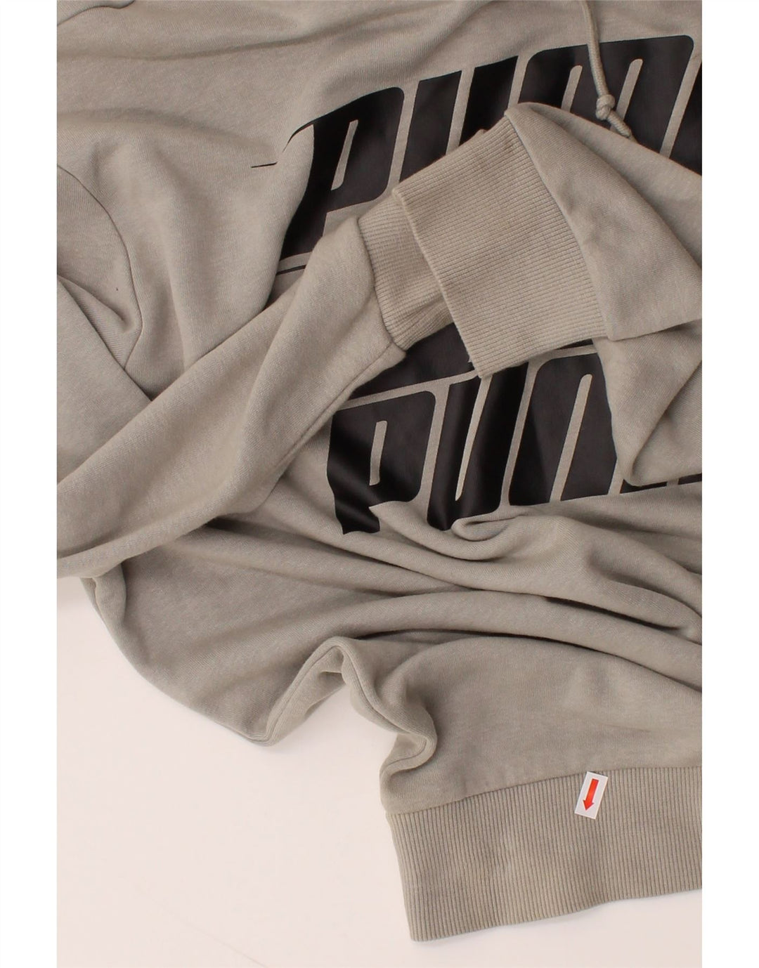 PUMA Mens Graphic Hoodie Jumper Medium Off White Cotton Vintage Puma and Second-Hand Puma from Messina Hembry 
