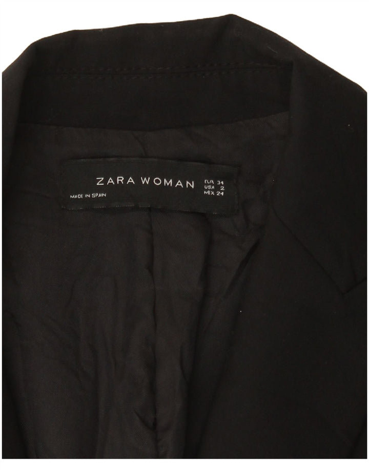 Jaqueta blazer feminina Zara com 1 botão EU 34 2XS preta