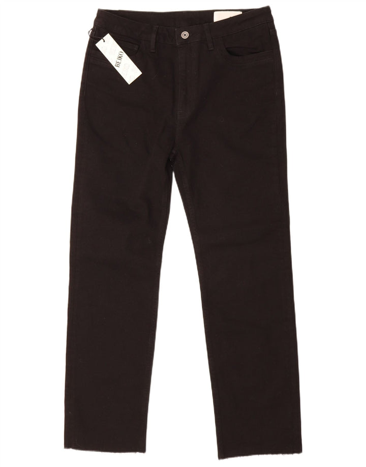 Jeans retos femininos Reiko W30 L29 algodão preto