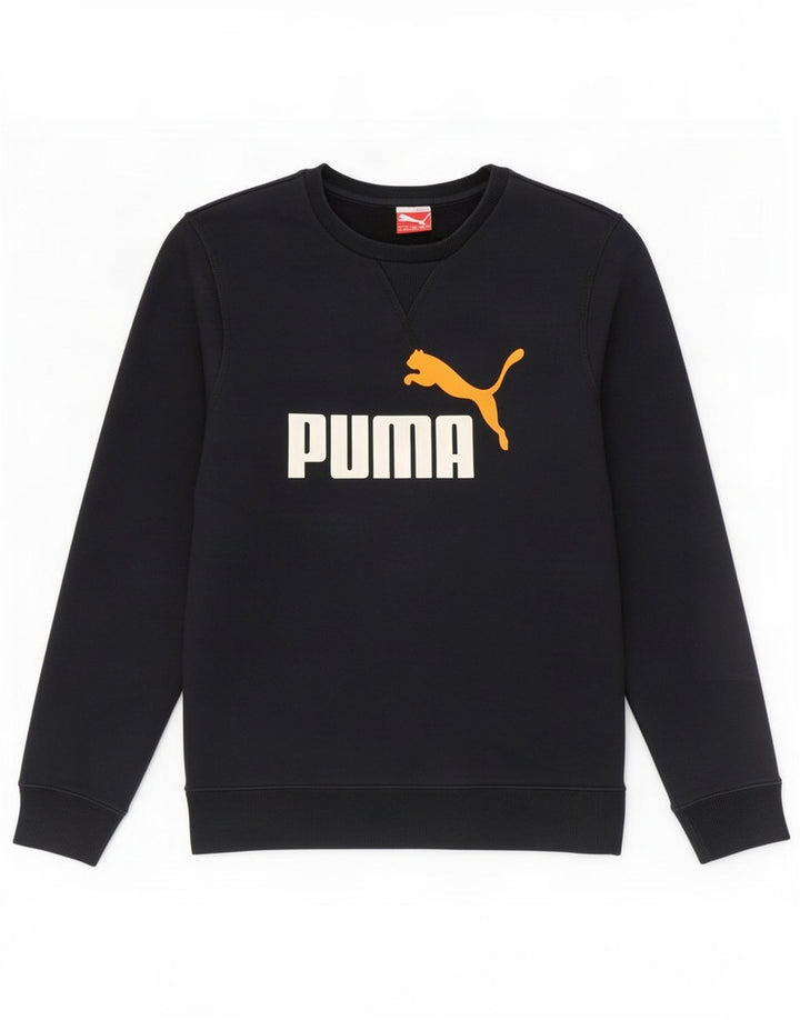 Puma Mens Graphic Moletom Jumper Pequeno Azul Marinho