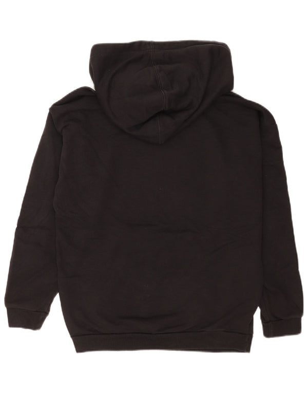 Adidas feminino gráfico oversized moletom com capuz UK 8 pequeno bloco colorido preto