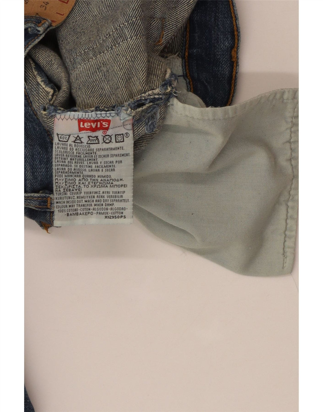 Levi's feminino 501 jeans retos W37 L34 algodão azul