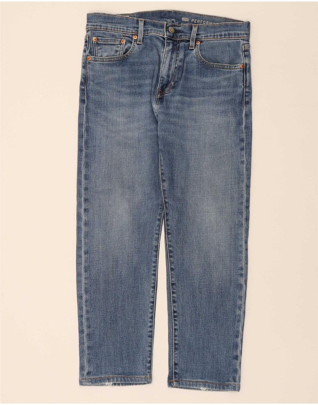 LEVI'S Masculino 502 Tapered Jeans W30 L25 Azul Algodão