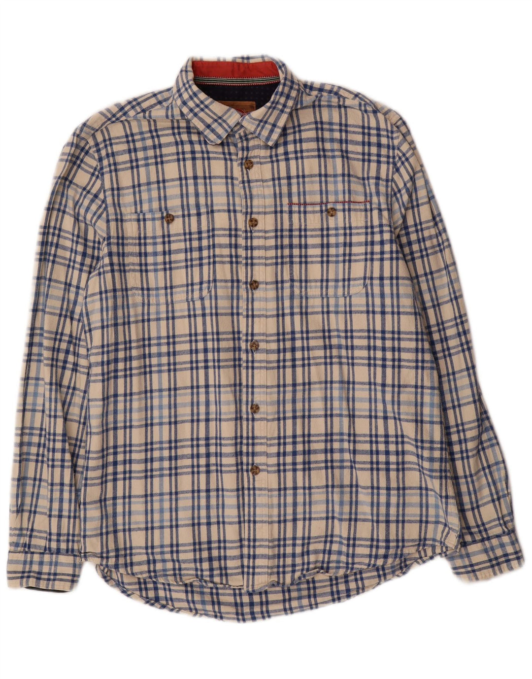Camisa masculina de flanela Boston grande algodão xadrez branco