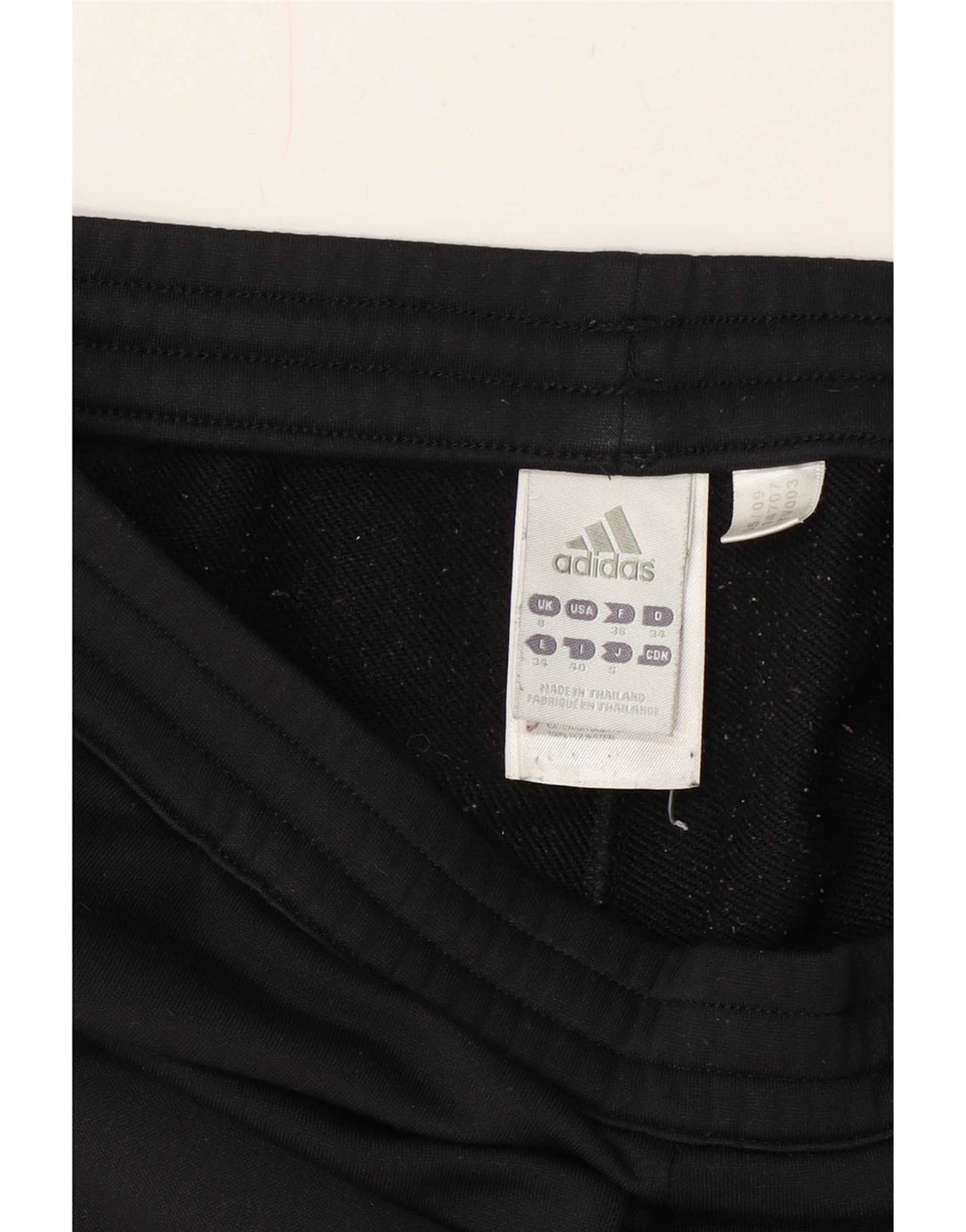 Calças de treino femininas Adidas UK 8 pequenas poliéster preto
