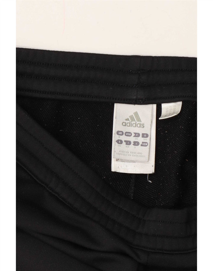 Calças de treino femininas Adidas UK 8 pequenas poliéster preto