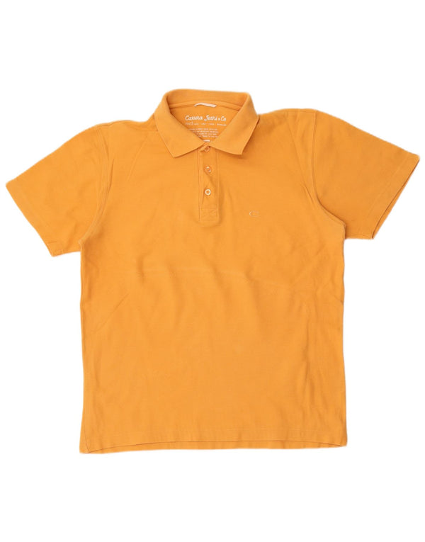 Camisa polo masculina Carrera médio algodão amarelo