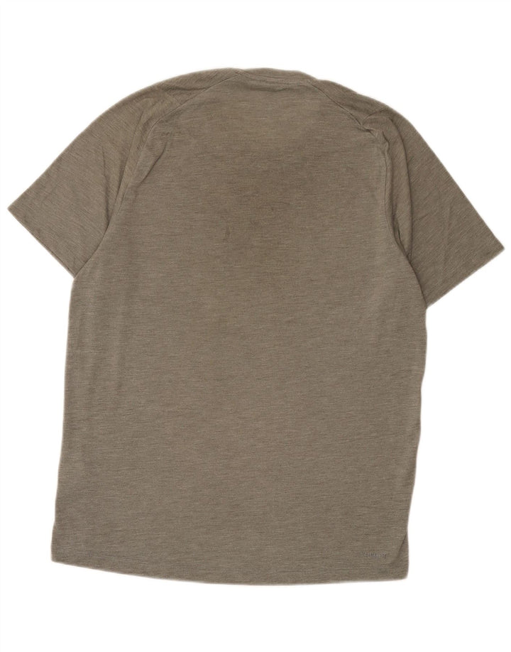 Adidas Mens Climalite Camiseta Top Cinza Médio Poliéster