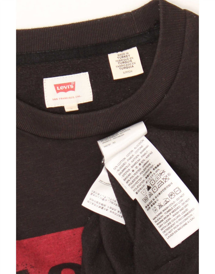Moletom gráfico masculino Levi's Jumper pequeno de algodão marrom