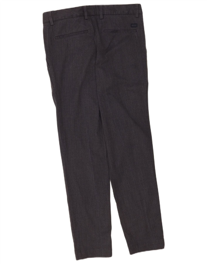 Hugo Boss Masculino Kane Regular Fit Chino Calça W30 L32 Cinza Poliéster