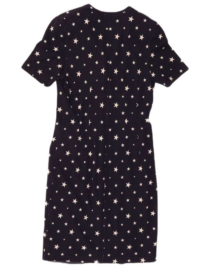 Camisa feminina Fort & Madox com estampa abstrata IT 44 azul marinho médio