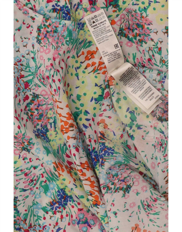 Vestido maxi feminino Marks & Spencer UK 14 grande floral multicolorido
