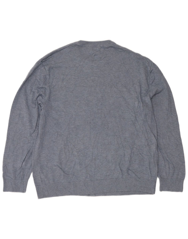 Suéter masculino Nautica com gola redonda 2XL algodão azul