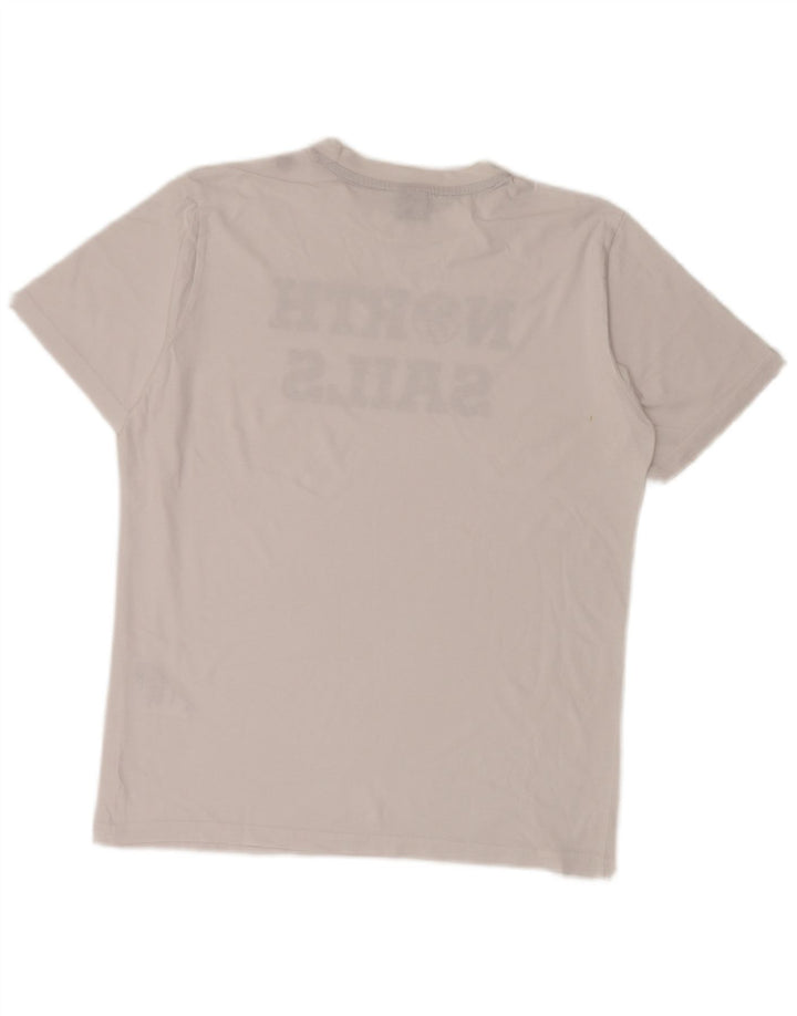Camiseta masculina North Sails com estampa gráfica pequena de algodão branco
