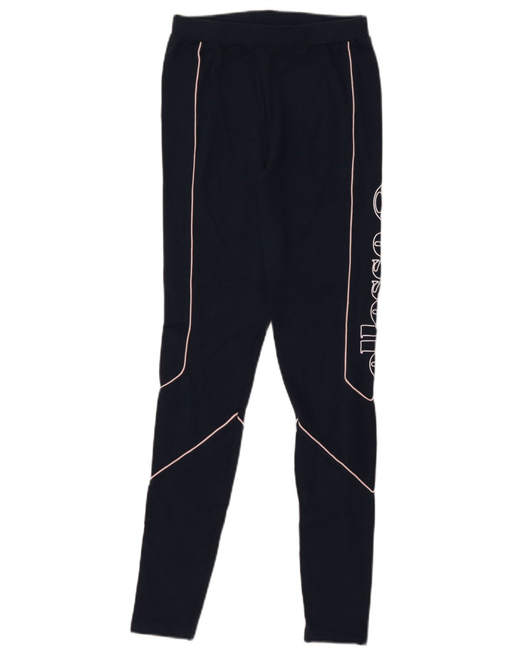 Ellesse Leggings Gráficos Femininos Reino Unido 8 Pequeno Algodão Azul Marinho
