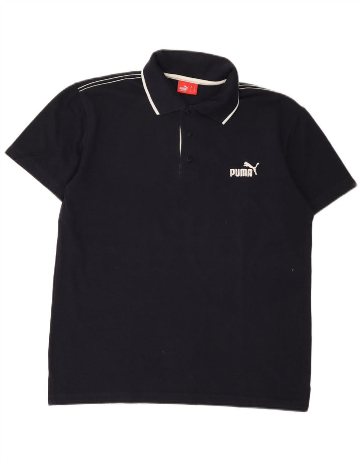 Camisa polo masculina Puma pequena preta poliéster