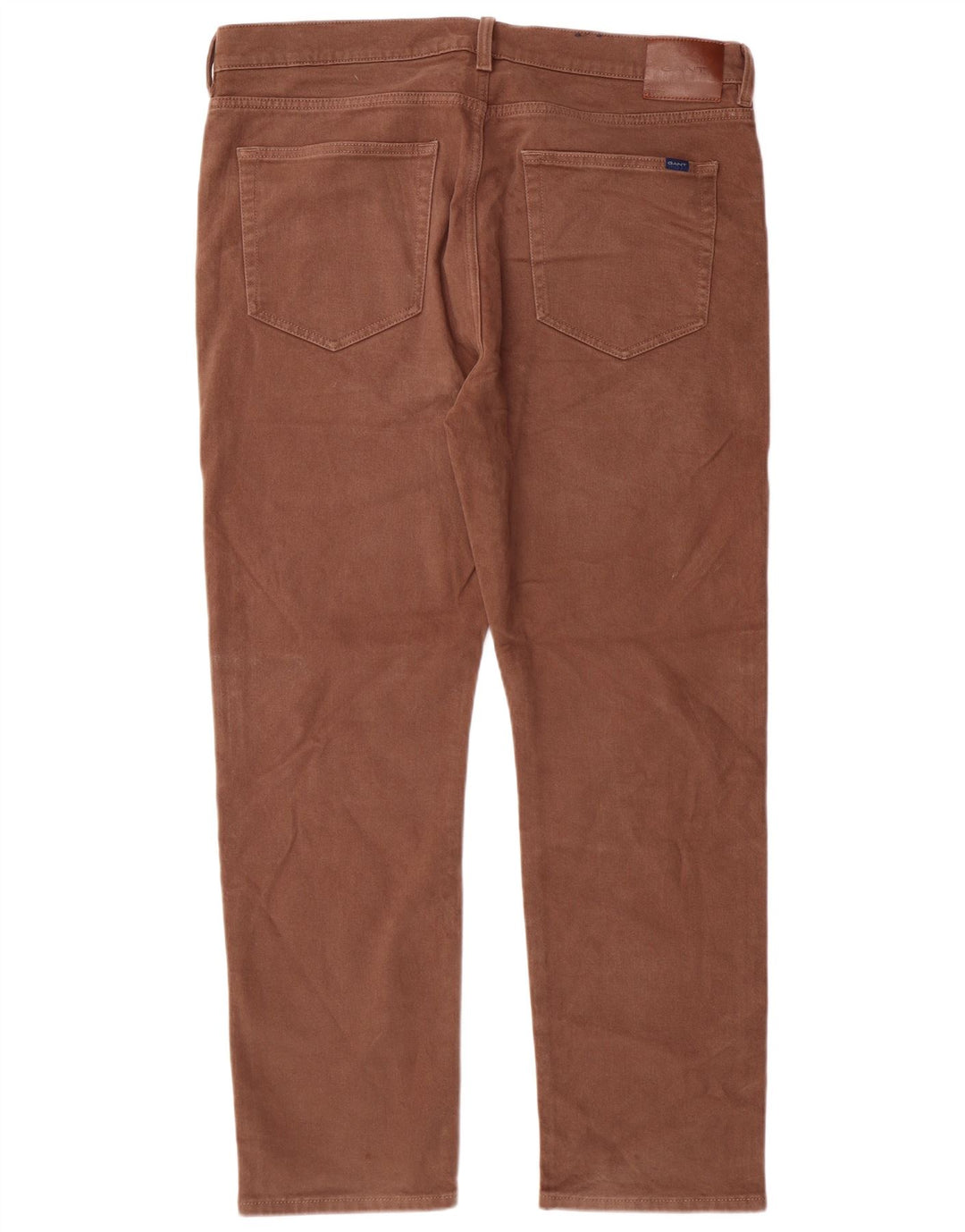 GANT Calça masculina reta casual W38 L30 algodão marrom