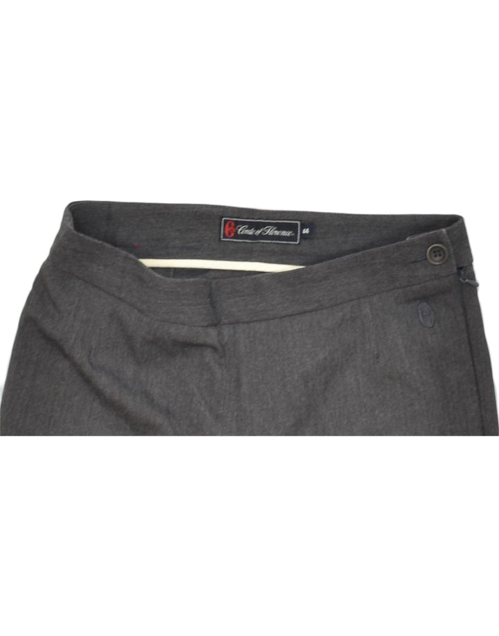 CONTE OF FLORENCE Womens Straight Trousers IT 44 Medium W30 L31 Grey | Vintage | Thrift | Second-Hand | Used Clothing | Messina Hembry 
