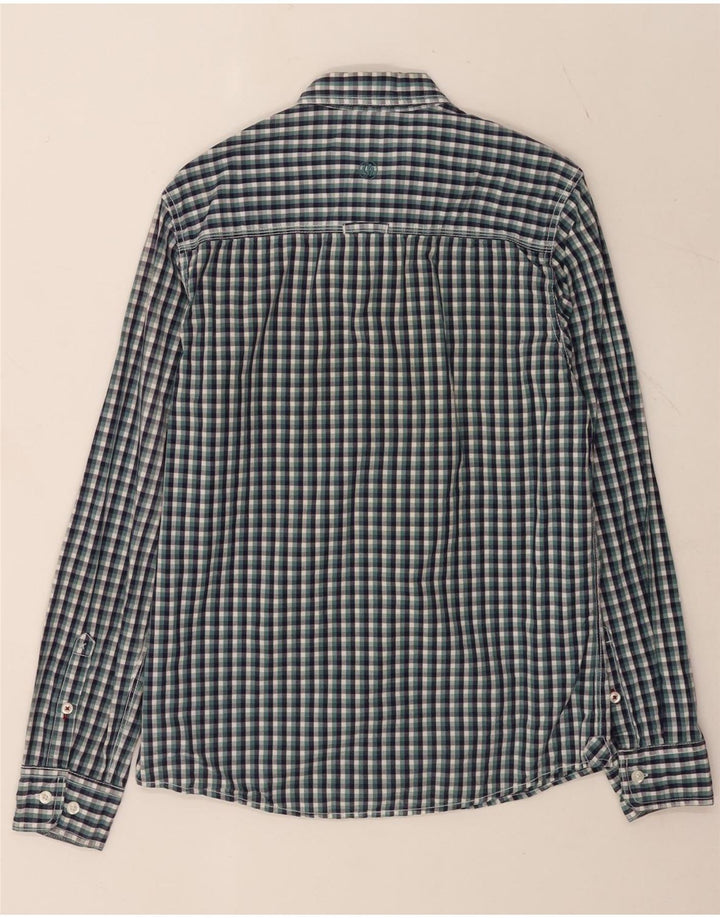 Fat Face Mens Classic Fit Camisa Pequena Algodão Multicolorido Gingham