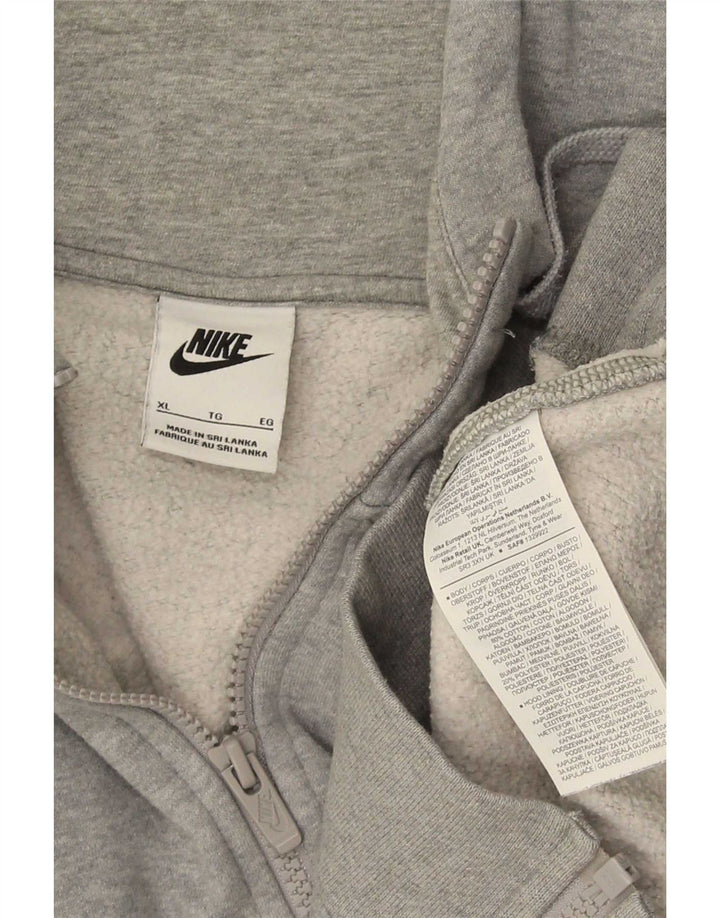 Suéter Nike masculino com capuz e zíper XL cinza algodão