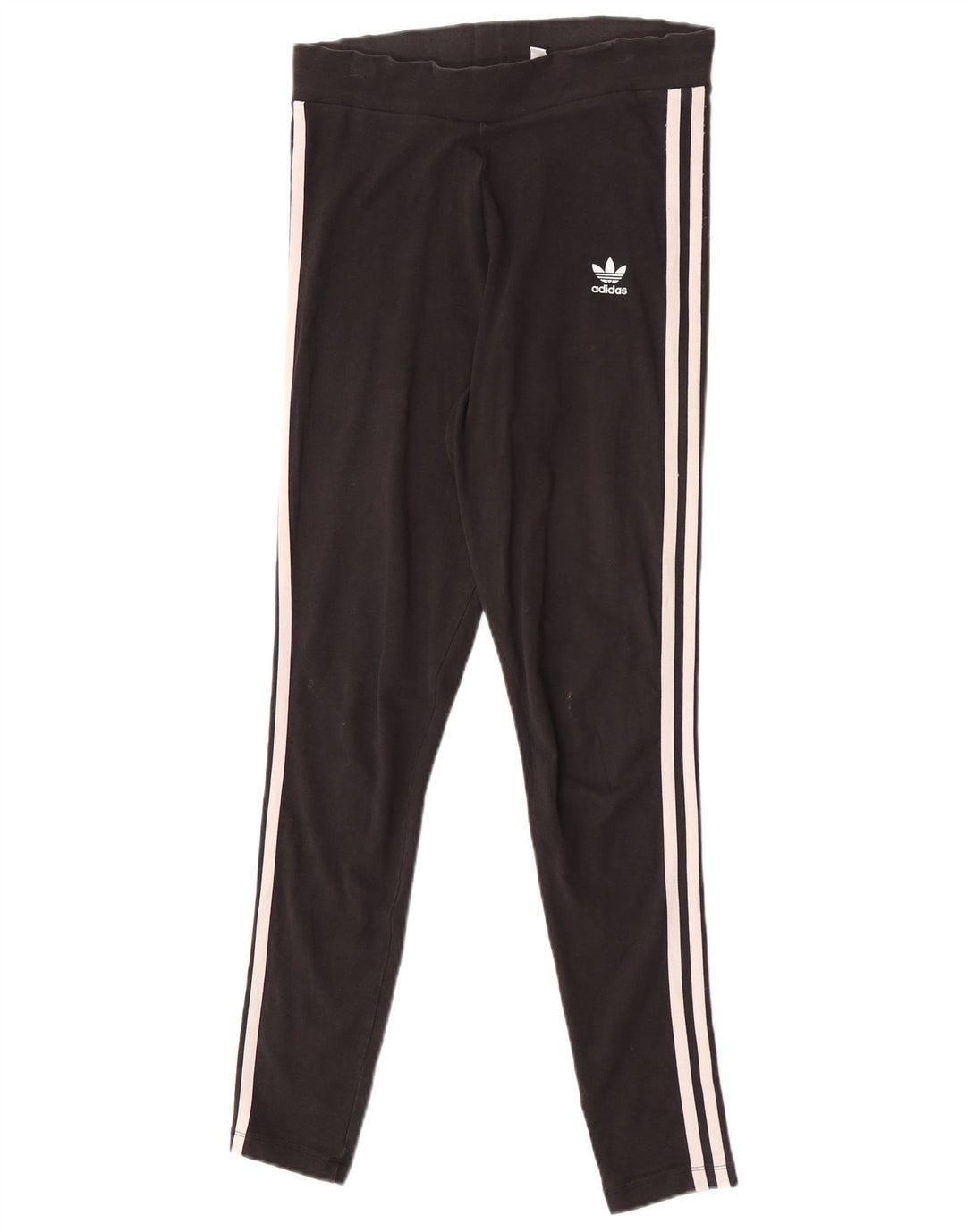 Leggings Adidas Femininas Slim Fit UK 12 Médio Algodão Preto